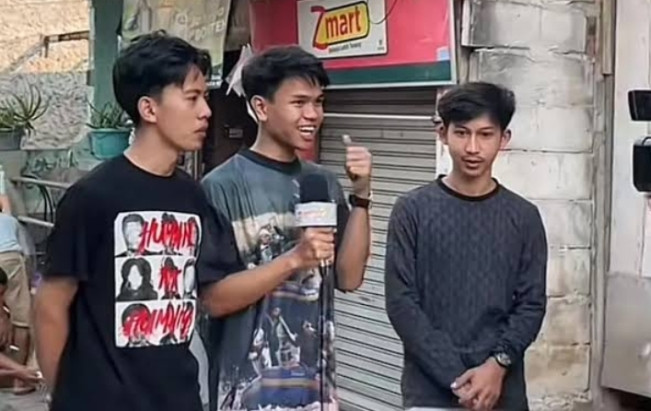 Ketua RT Gen Z, Sahdan Arya Maulana (tengah) belakangan viral di medsos. [Instagram]